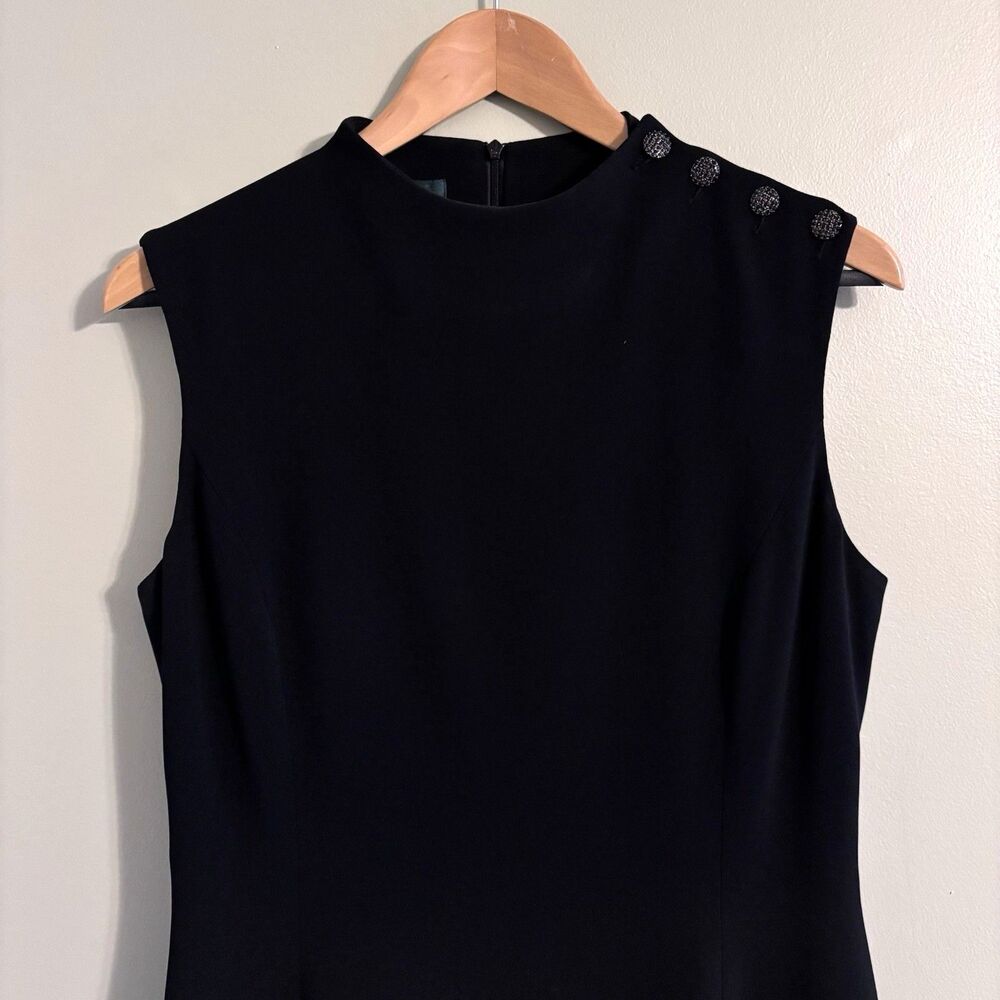 Lauren Ralph Lauren Black Sheath Dress Women's Sz 10 Classic Timeless Old Money - Picture 2 of 13